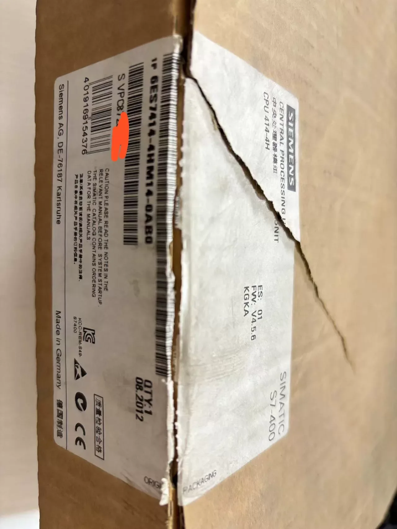Siemens 6ES7 414-4HM14-0AB0 Industrial Automation Component product photo 1