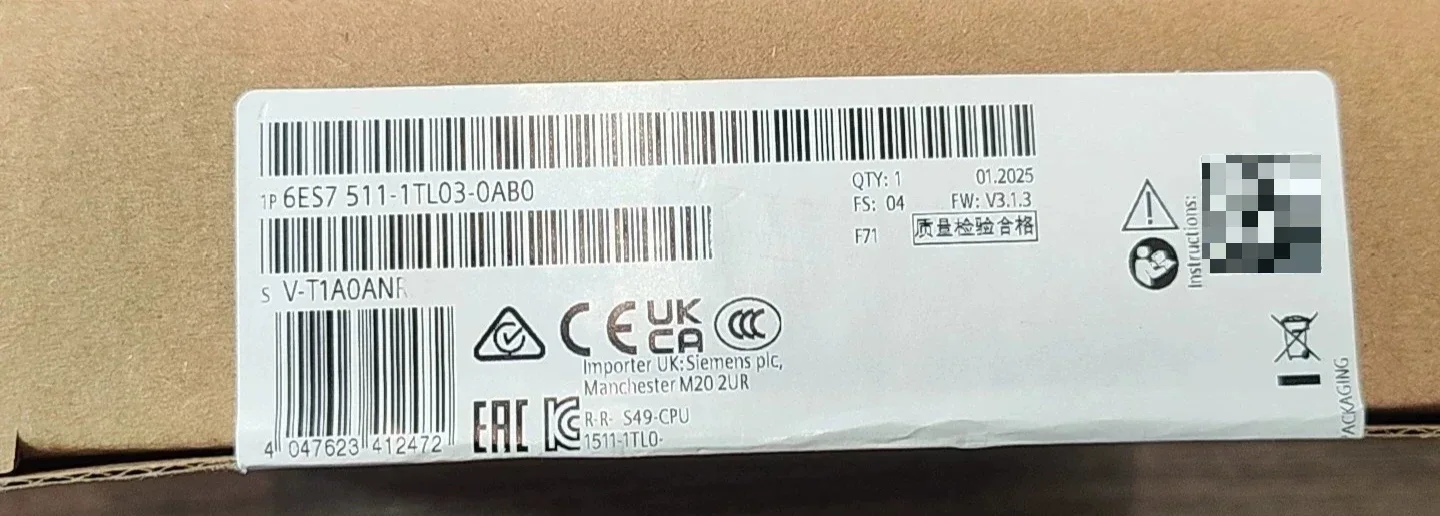 Siemens 6ES7511-1TL03-0AB0 Industrial Automation Component — product photo 1 of 2