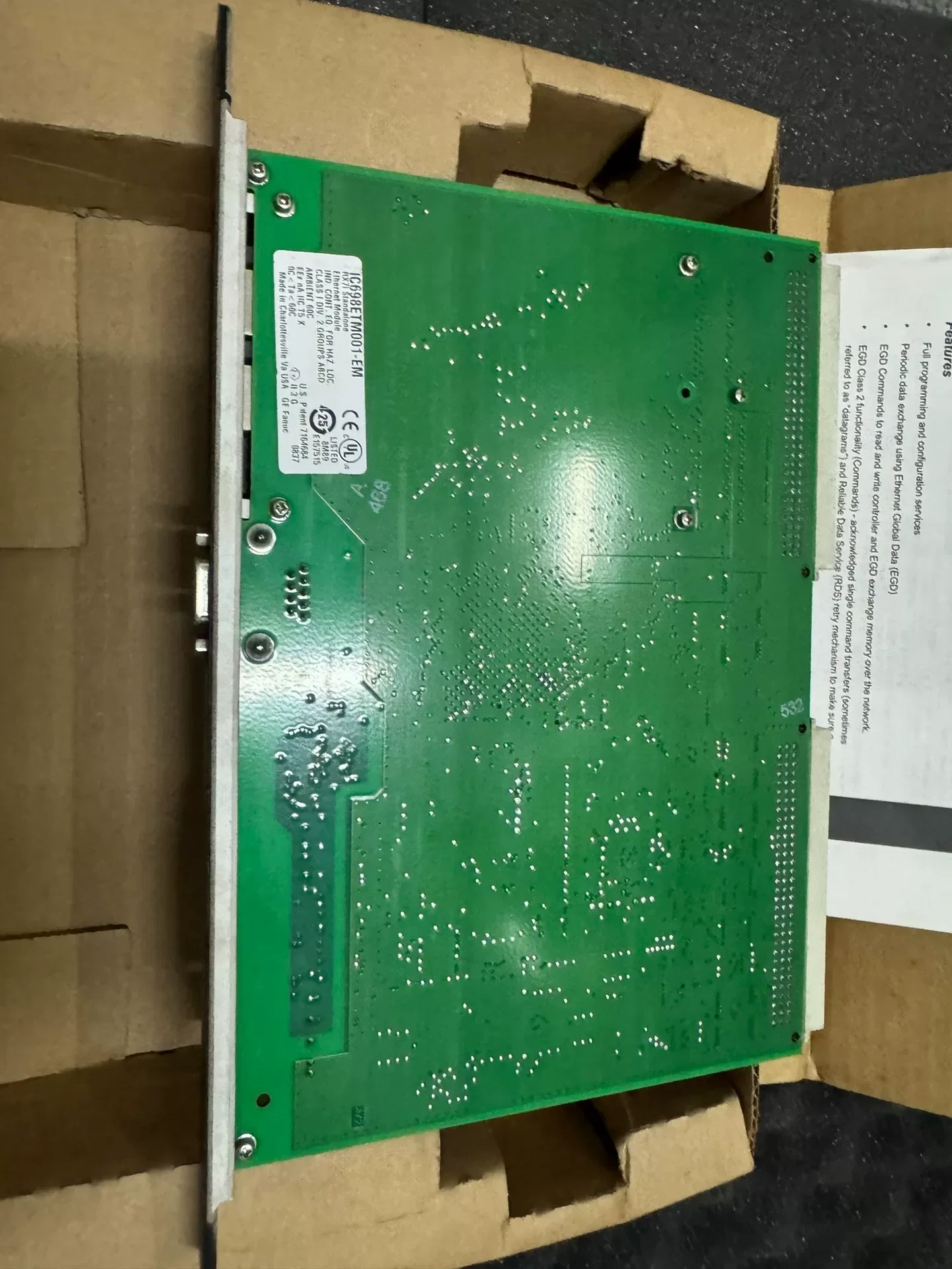 GE Fanuc / GE Intelligent Platforms IC698ETM001-EM Industrial Automation Component product photo 1