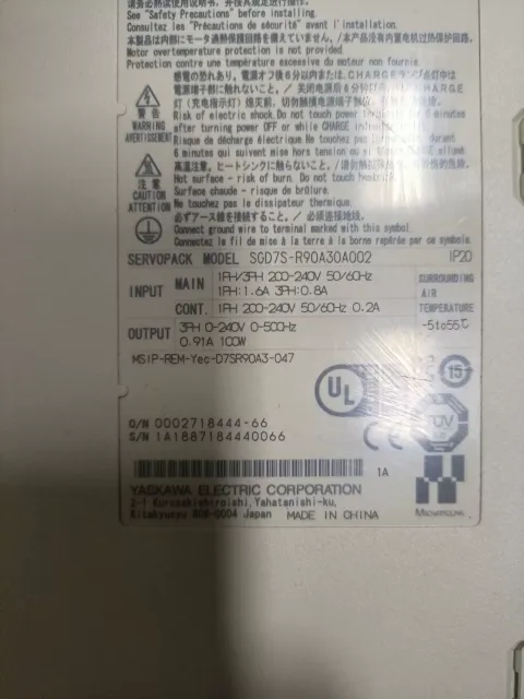 Yaskawa SGD7S-R90A30A002 Motor & Drive Component product photo 3
