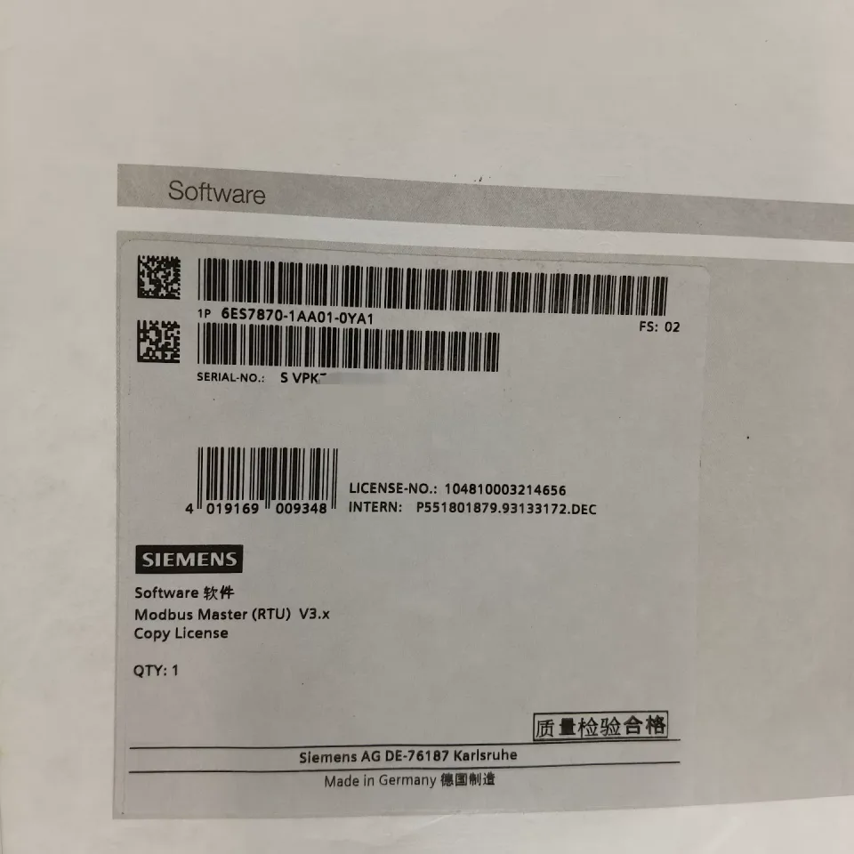 Siemens 6ES7870-1AA01-0YA1 Industrial Automation Component product photo 1