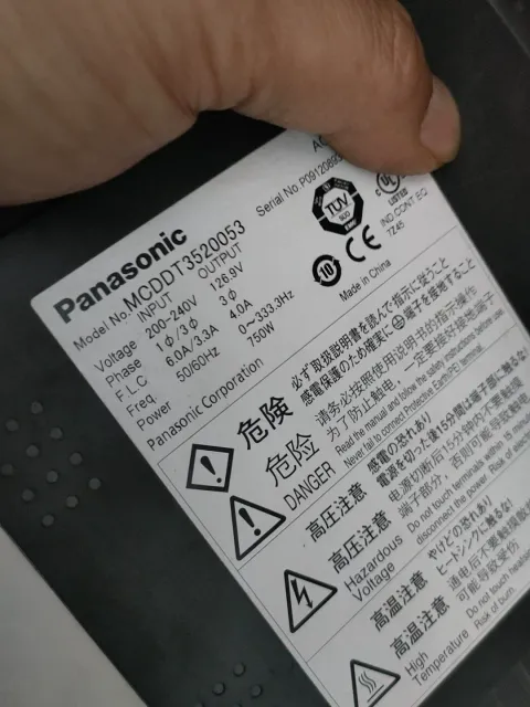 Panasonic MCDDT352005 Motor & Drive Component product photo 8
