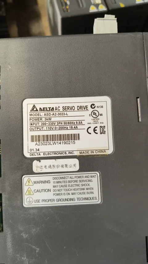 Delta ASD-A2-3023-L; ECMA-C11020RS Motor & Drive Component product photo 4