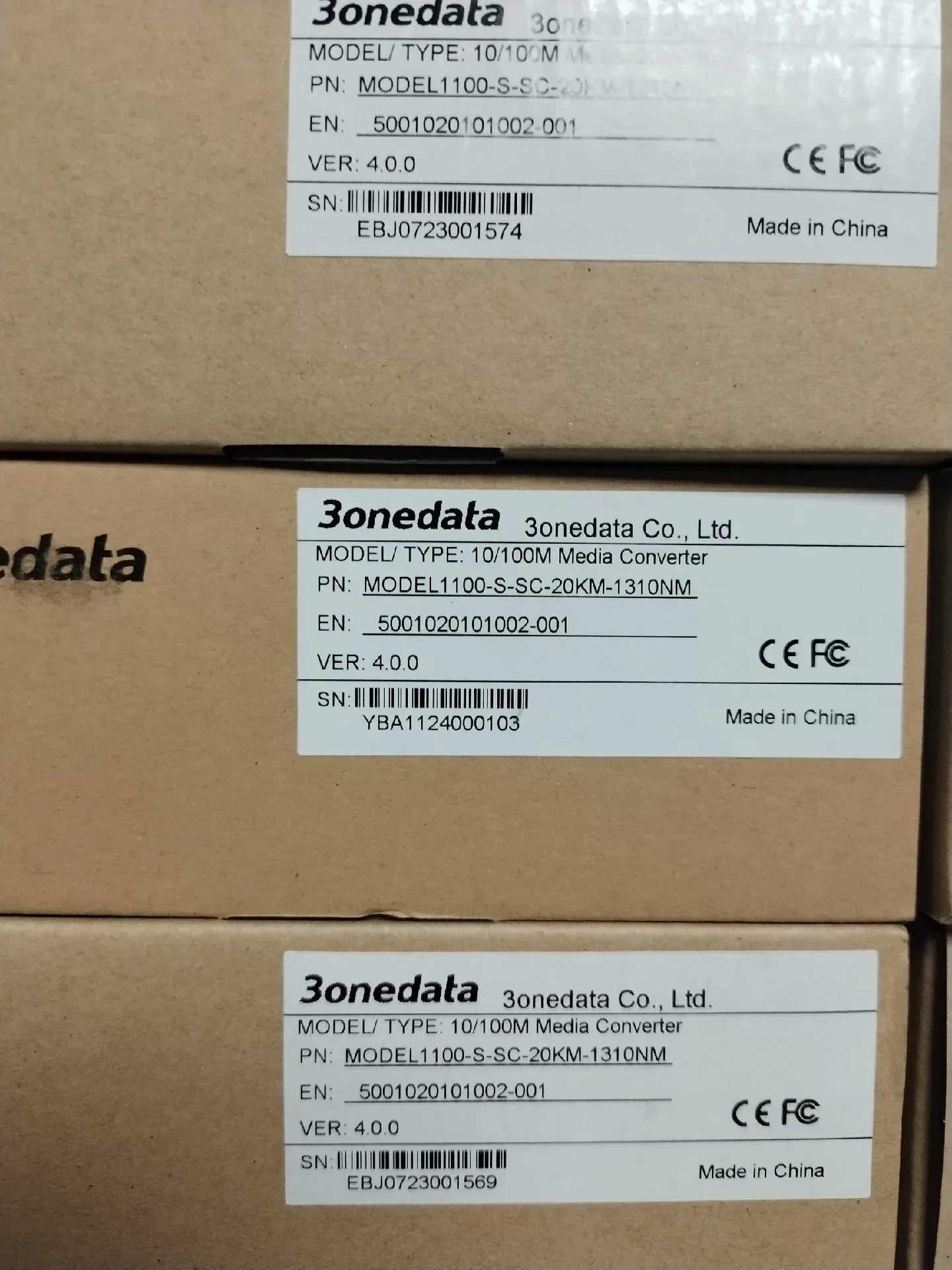 3onedata MODEL1100-S-SC-20KM-1310NM Industrial Automation Component product photo 1