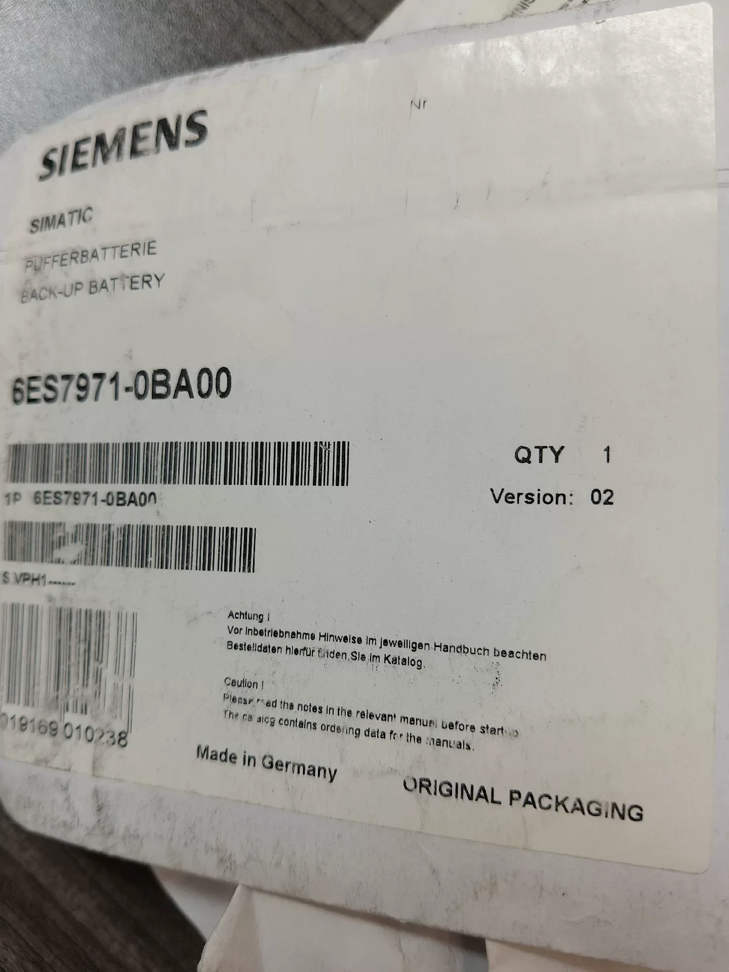 Siemens 6ES7971-0BA00 PLC Module product photo 1
