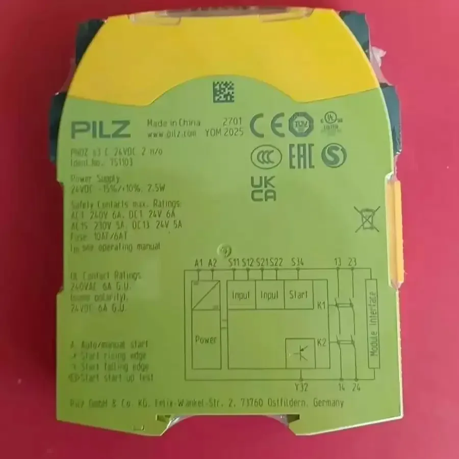 PILZ PNOZ s3 C 24VDC 2 n/o / 751103 Industrial Relay product photo 1