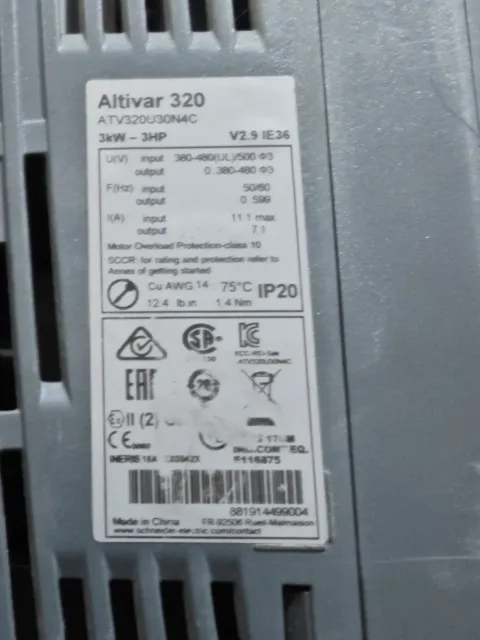 Schneider Electric ATV320U30N4C Motor & Drive Component product photo 3