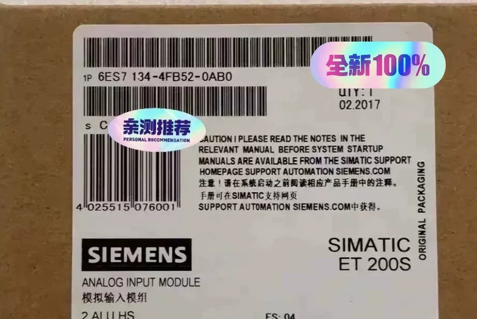 Siemens 6ES7134-4FB52-0AB0 Industrial Automation Component product photo 1