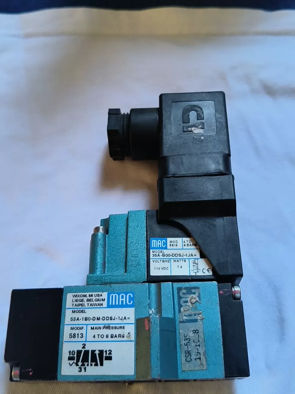 MAC Valves 53A-1B0-DM-DDSJ-1JA / 35A-B00-DDSJ-1JA / MOD 5813 Industrial Automation Component product photo 1
