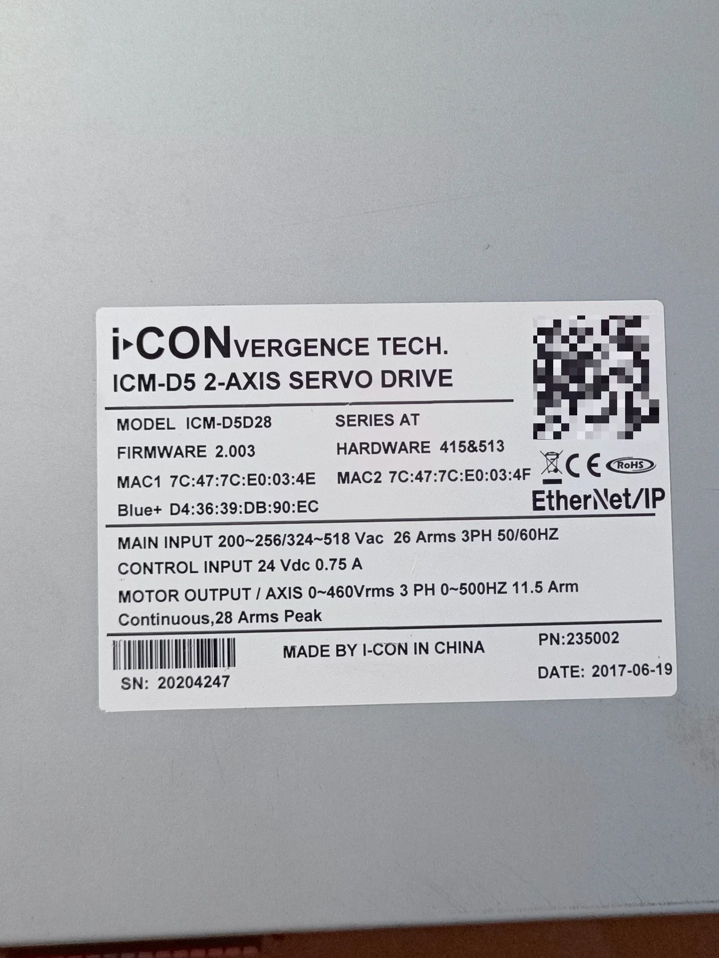 i-CON / i-CONvergence Tech 235002 Motor & Drive Component product photo 1