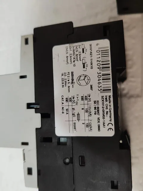 Siemens 3RV1421-1KA10 / 3RV1421-1HA10 / 3RV1011-0KA10 Motor & Drive Component product photo 5