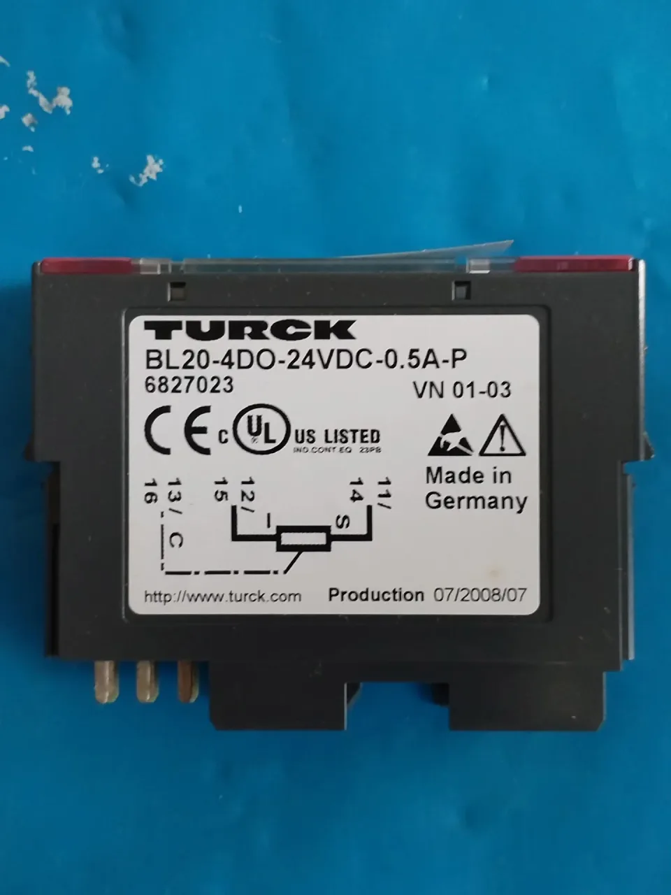 TURCK BL20-4DO-24VDC-0.5A-P / 6827023 I/O Module product photo 1