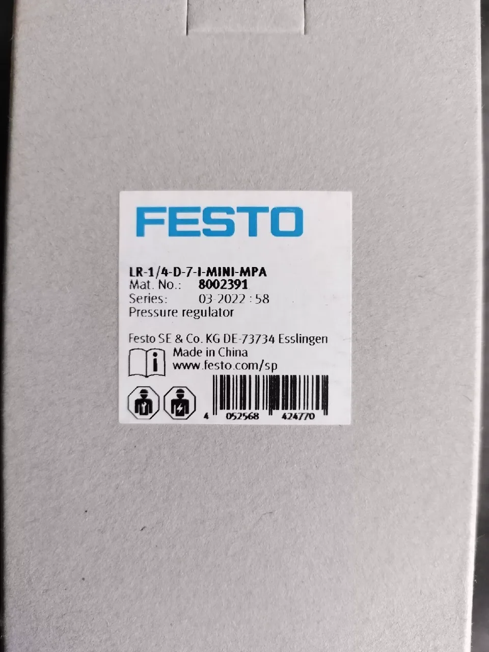Festo LR-1/4-D-7-I-MINI-MPA Industrial Automation Component product photo 1