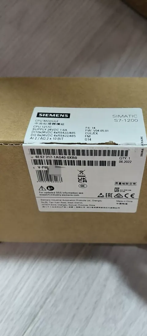 Siemens 6ES7 217-1AG40-0XB0 Industrial Automation Component — product photo 4 of 4