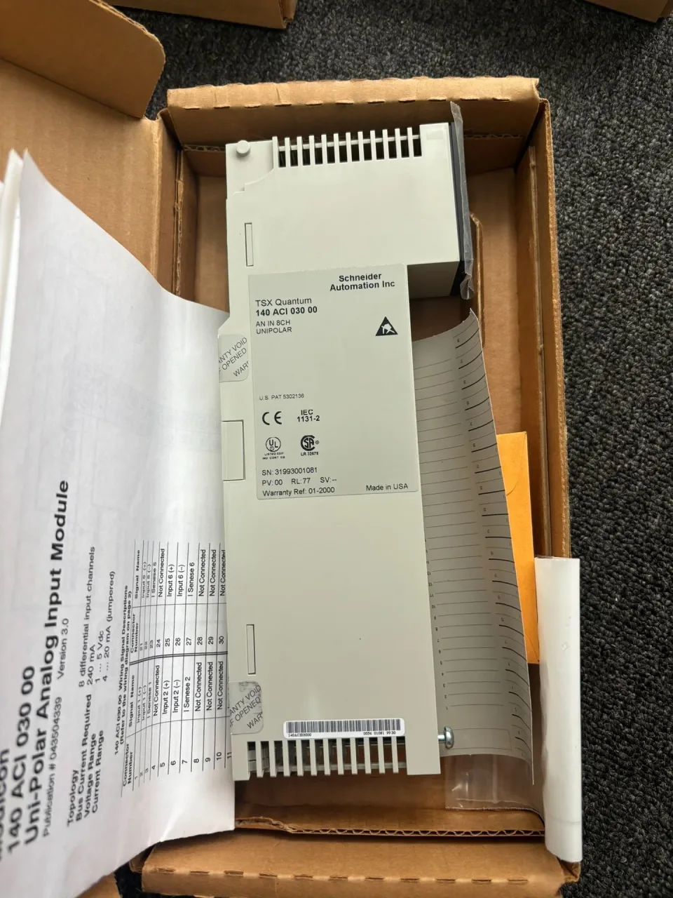 Schneider Electric 140ACI03000 PLC Module product photo 1