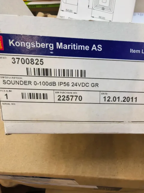 Kongsberg Maritime 3700825 Industrial Automation Component product photo 2