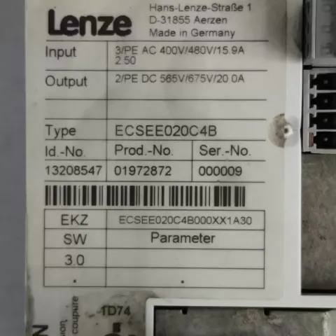 Lenze ECSEE020C4B / ECSEE020C4B000XX1A30 Motor & Drive Component product photo 2