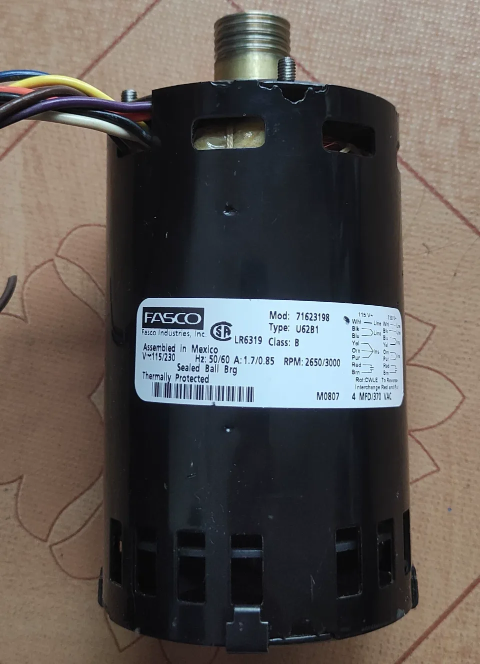 FASCO 71623198 / U62B1 Motor & Drive Component product photo 1