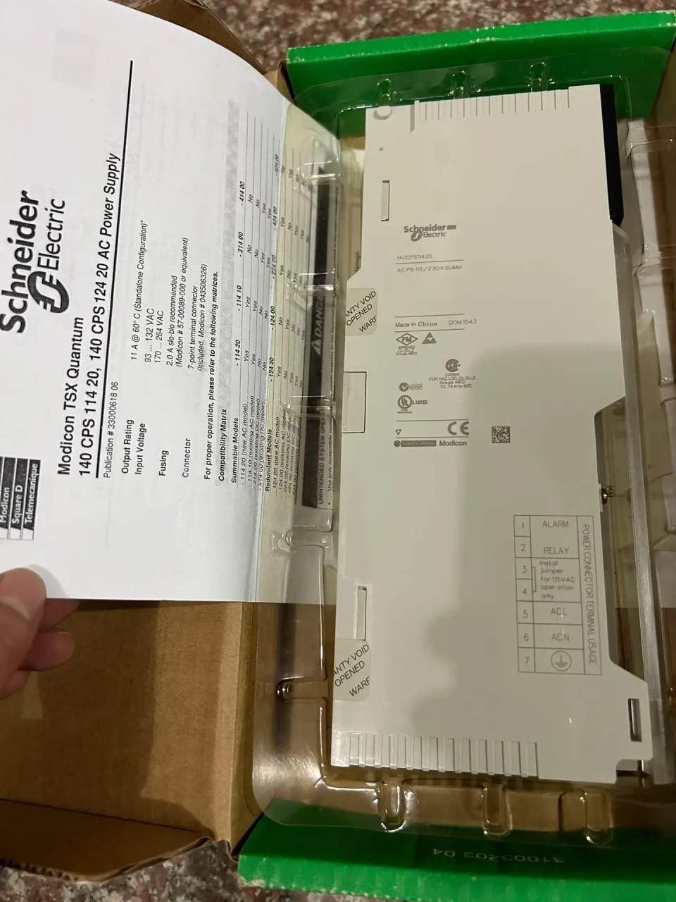 Schneider Electric 140CPS11420 Power Electronics Module product photo 1
