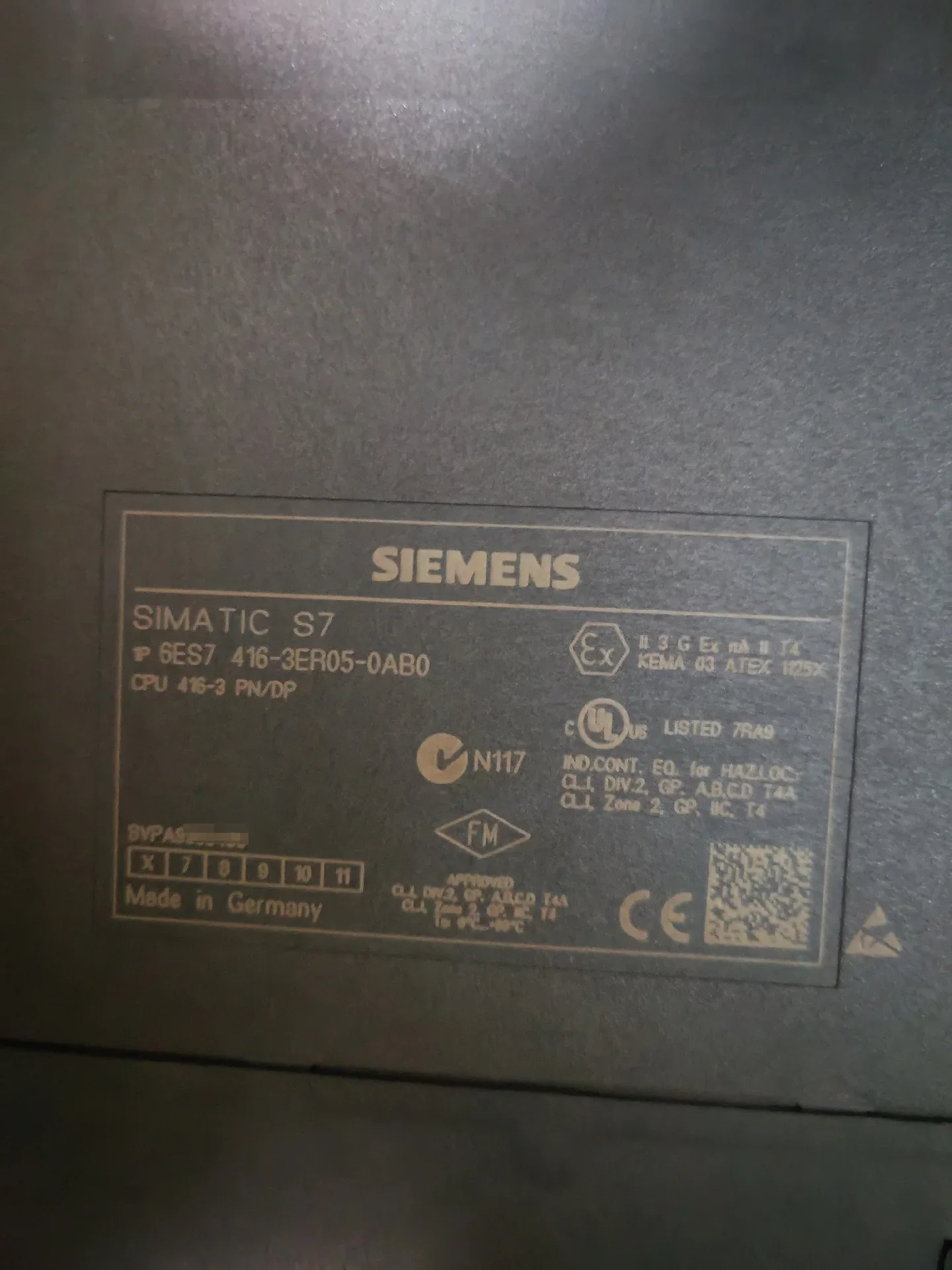 Siemens 6ES7 416-3ER05-0AB0 PLC Module product photo 1
