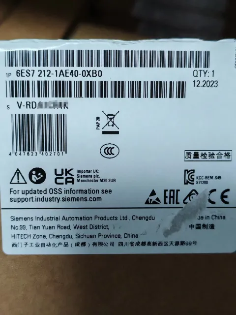 Siemens 6ES7 212-1AE40-0XB0 PLC Module product photo 1