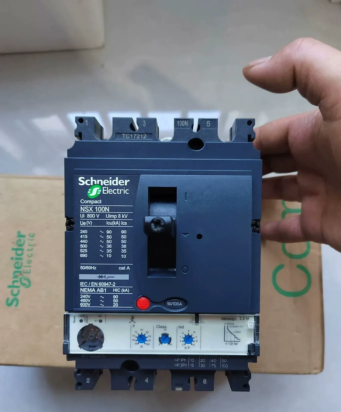 Schneider Electric LV429830 / Compact NSX100N Micrologic 2.2M 100A 3P3D Industrial Automation Component product photo 1