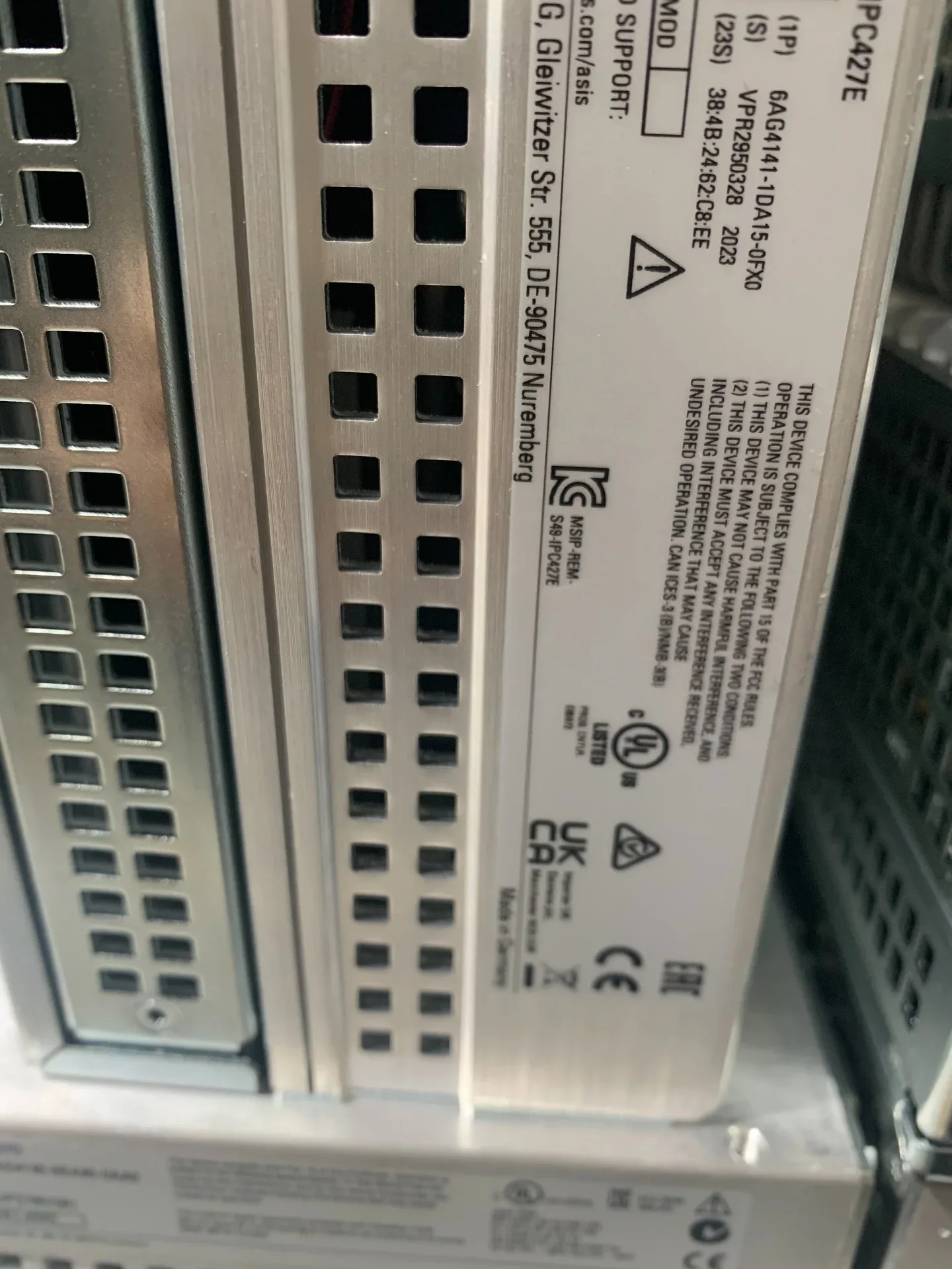 Siemens 6AG4141-1DA15-0FX0 Industrial Automation Component product photo 1