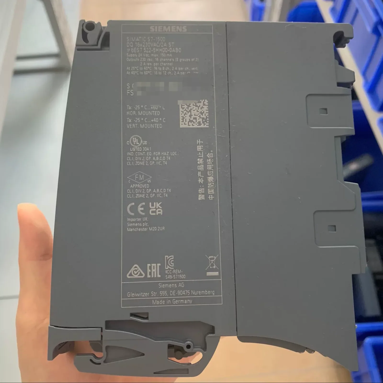 Siemens 6ES7522-5HH00-0AB0 Industrial Automation Component product photo 1