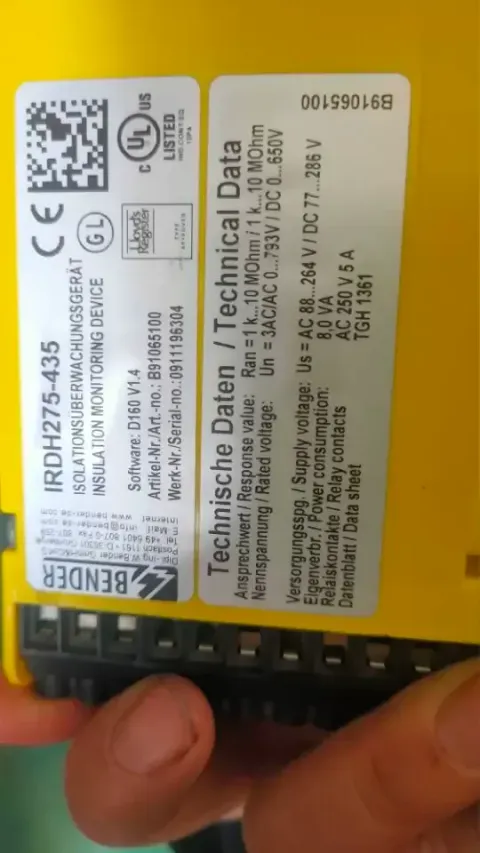 Bender IRDH275-435 / B91065100 Industrial Automation Component product photo 1