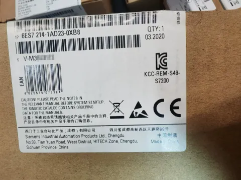 Siemens 6ES7214-1AD23-0XB8 Industrial Automation Component product photo 1