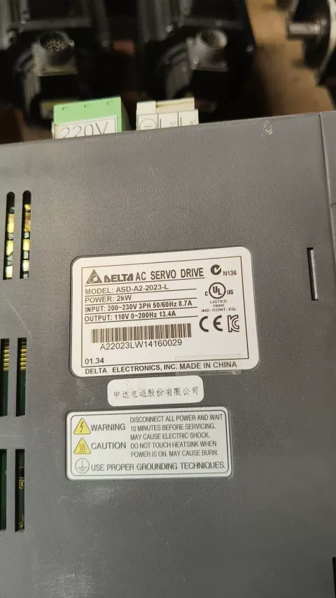 Delta ASD-A2-2023-L; ECMA-E11820RS Motor & Drive Component product photo 4