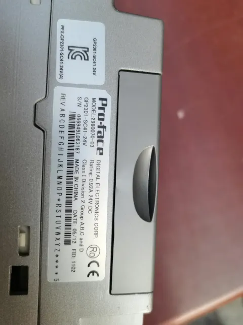 Pro-face 2980070-03 / GP2301-SC41-24V Industrial Automation Component product photo 6