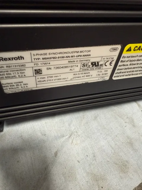 Bosch Rexroth MSK070D-0150-NN-M1-UP0-NNNN Motor & Drive Component product photo 2