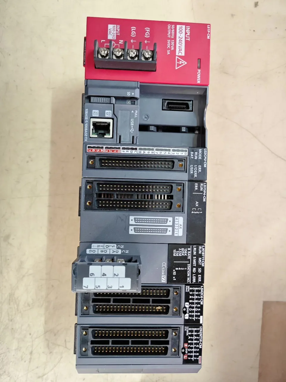 Mitsubishi Electric L61P-CM + L02CPU-CM + LD75P4-CM + LJ61BT11-CM + LX42C4-CM + LY42NT1P-CM PLC Module product photo 1