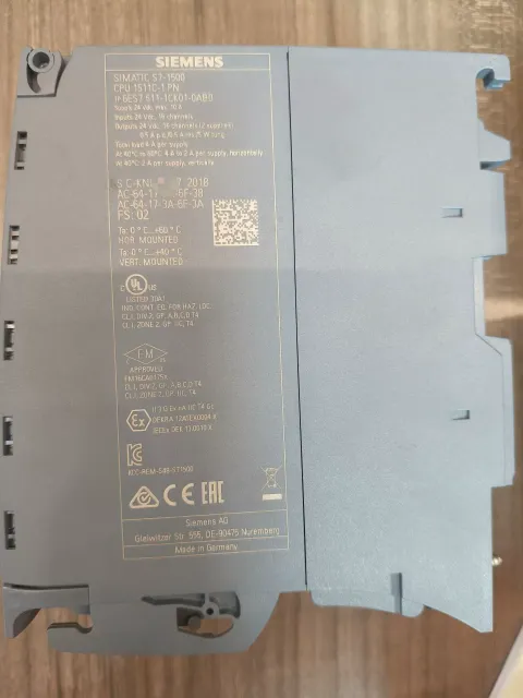 Siemens 6ES7 511-1CK01-0AB0 Industrial Automation Component product photo 1
