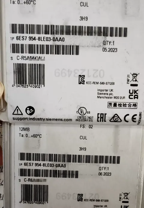 Siemens 6ES7954-8LE03-0AA0 Industrial Automation Component product photo 1