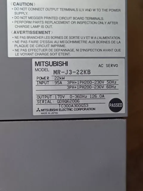 Mitsubishi Electric MR-J3-22KB Motor & Drive Component product photo 2