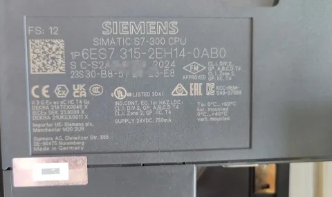 Siemens 6ES7315-2EH14-0AB0 PLC Module — product photo 12 of 17