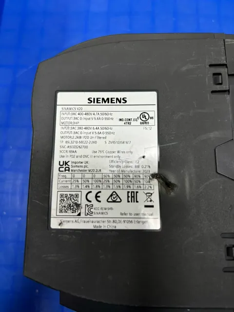 Siemens 6SL3210-5BE22-2UV0 Industrial Automation Component — product photo 13 of 17