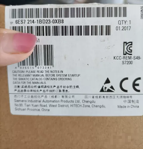 Siemens 6ES7 214-1BD23-0XB8 PLC Module product photo 1