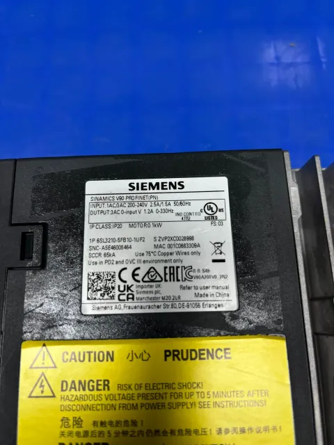 Siemens 6SL3210-5FB10-1UF2 Motor & Drive Component product photo 3
