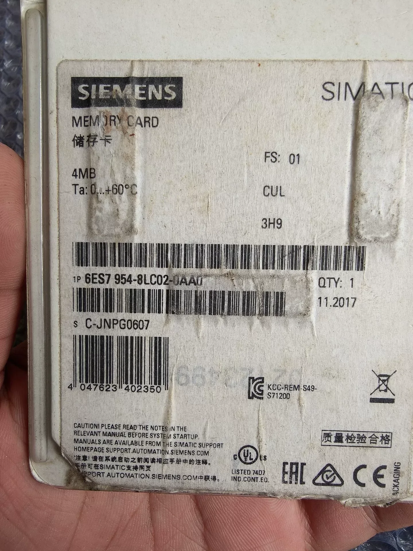 Siemens 6ES7954-8LC02-0AA0 PLC Module product photo 1