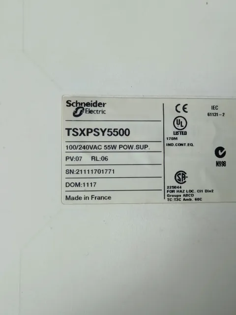 Schneider Electric TSXPSY5500 PLC Module — product photo 10 of 16