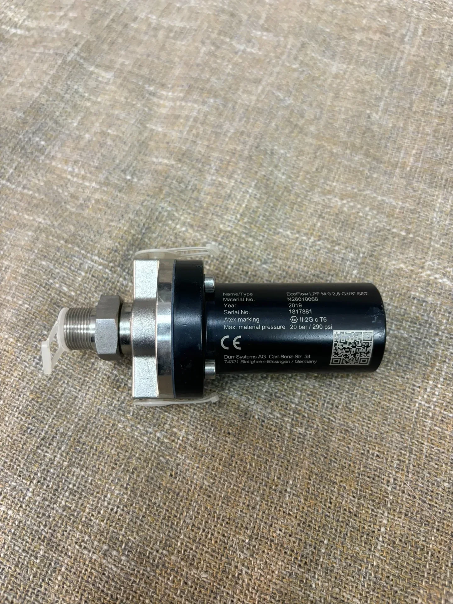 White Label N26010068 / EcoFlow LPF M 9 2,5 G1/8" SST Industrial Automation Component product photo 1
