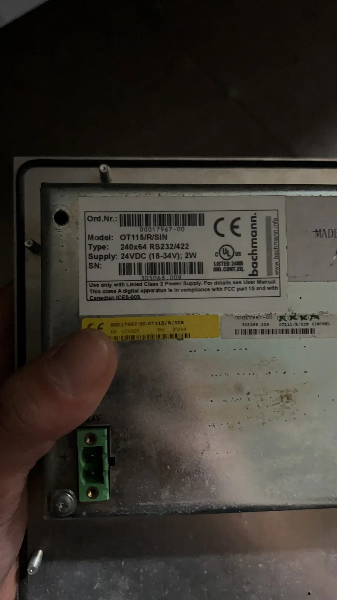 White Label OT115/R/SIN / 00017967-00 Industrial Automation Component product photo 1