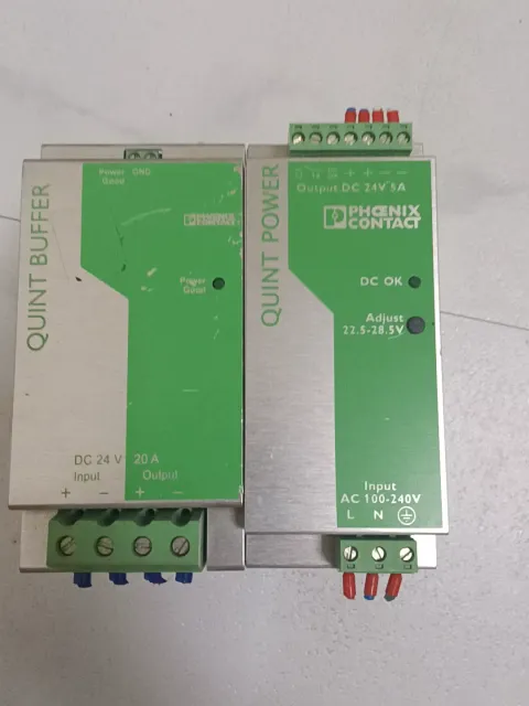 Phoenix Contact QUINT-BUFFER/24DC/20 / 2866213 + QUINT-PS-100-240AC/24DC/5 / 2938581 Power Electronics Module product photo 1