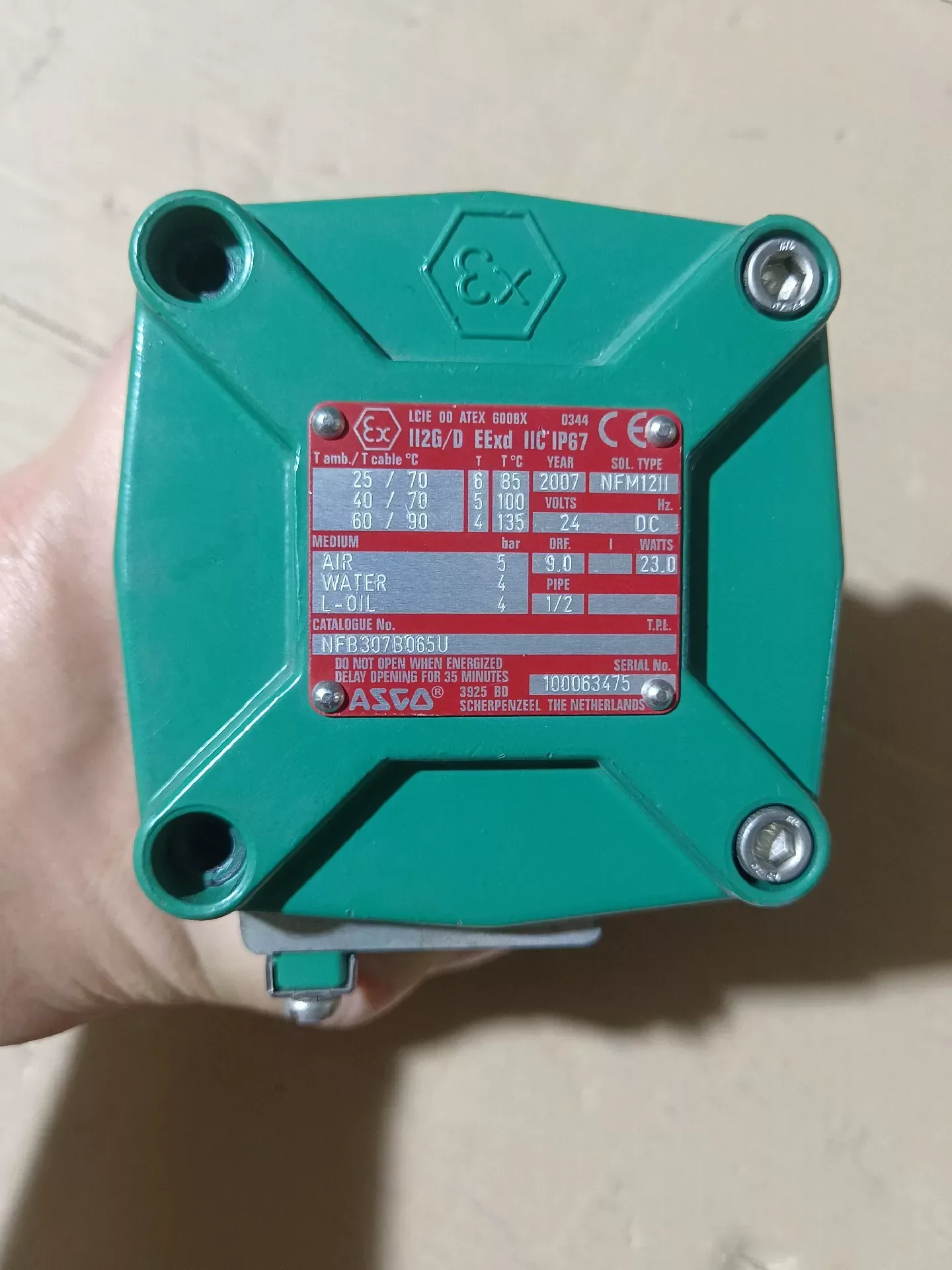 ASCO NFB307B065U Industrial Automation Component product photo 1