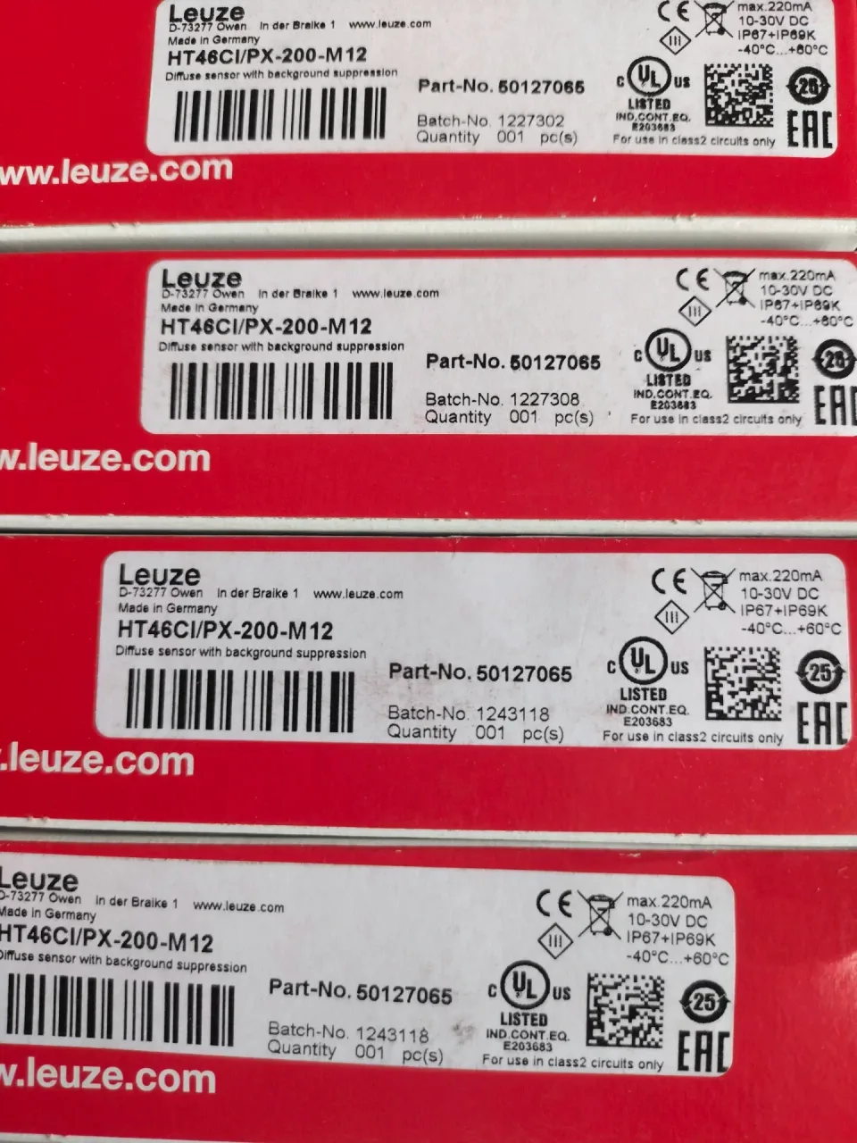 Leuze electronic HT46CI/PX-200-M12 Industrial Sensor product photo 1