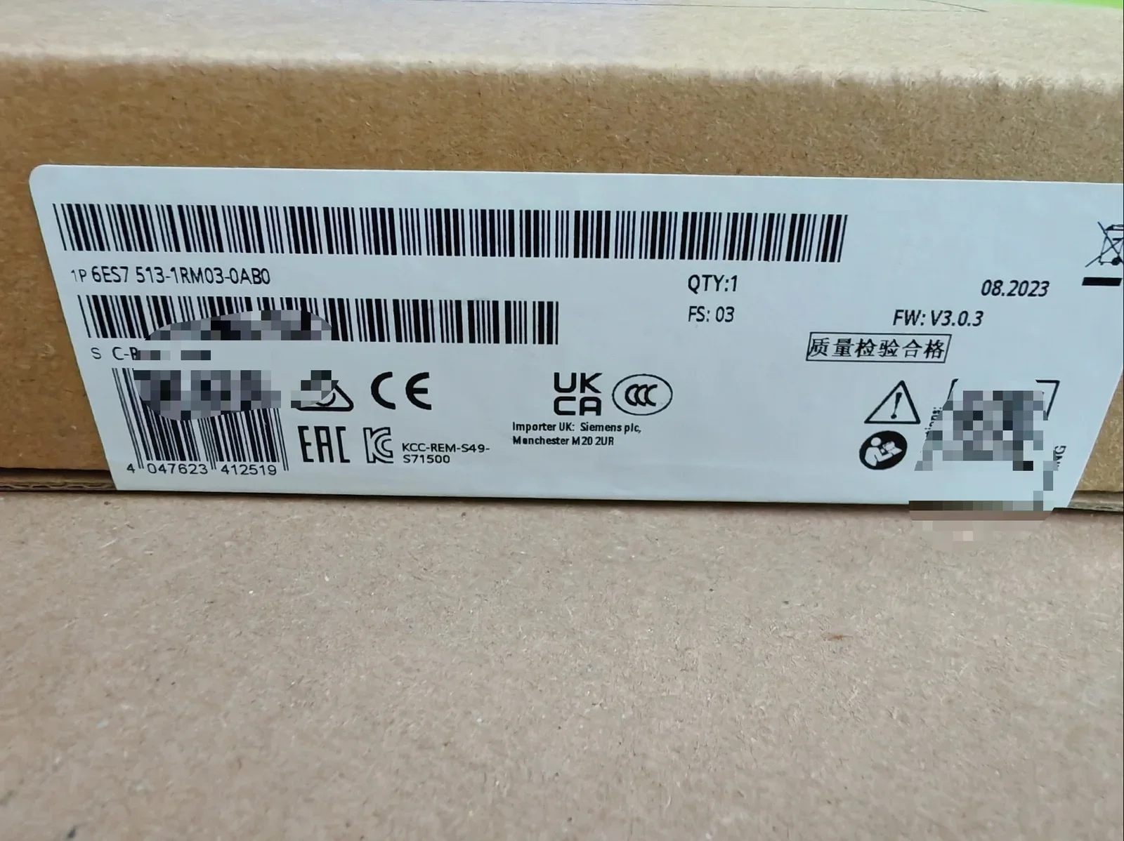 Siemens 6ES7 513-1RM03-0AB0 Industrial Automation Component product photo 1