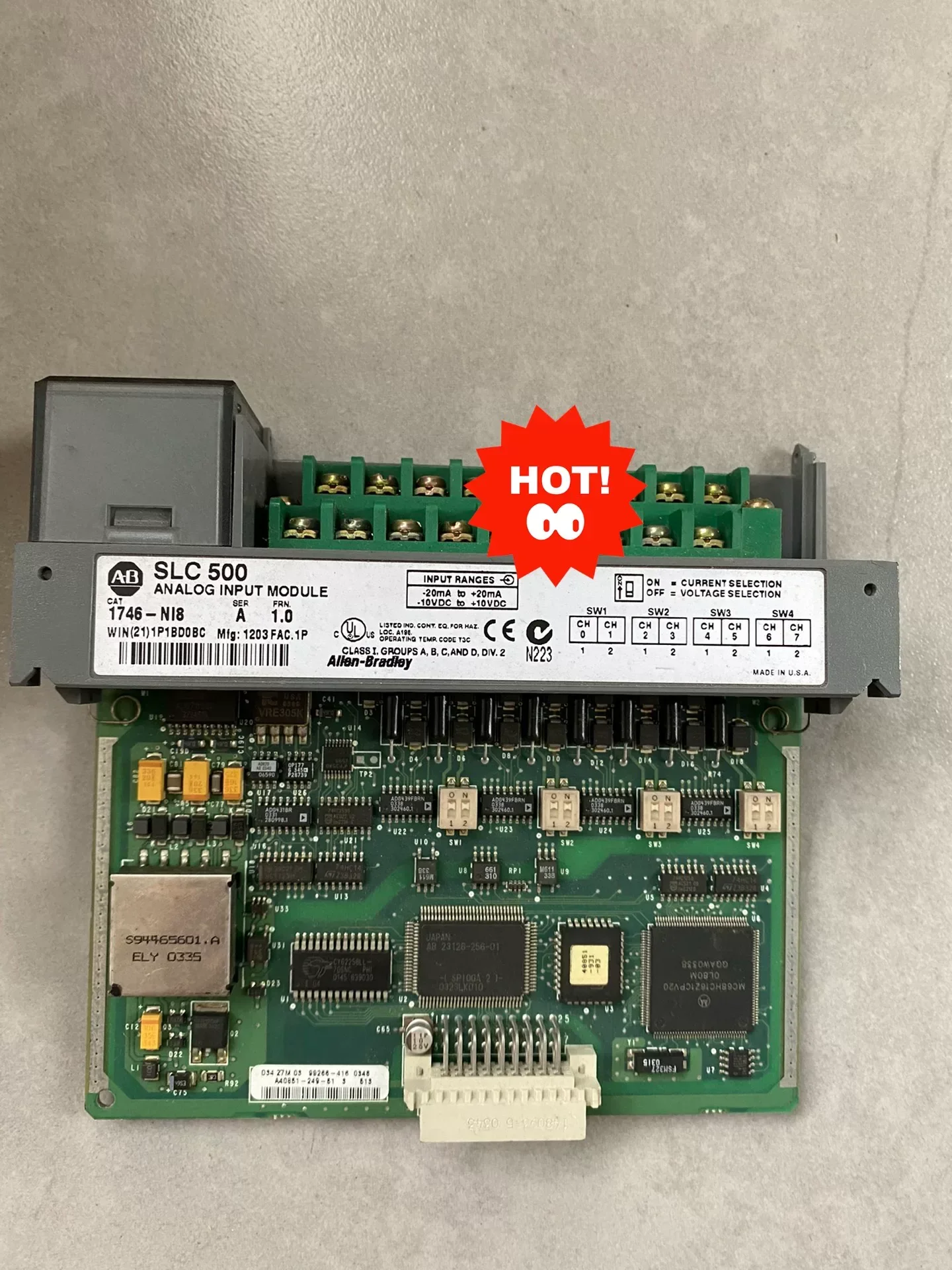 Allen-Bradley 1746-NI8 Series A FRN 1.0 Industrial Automation Component product photo 1